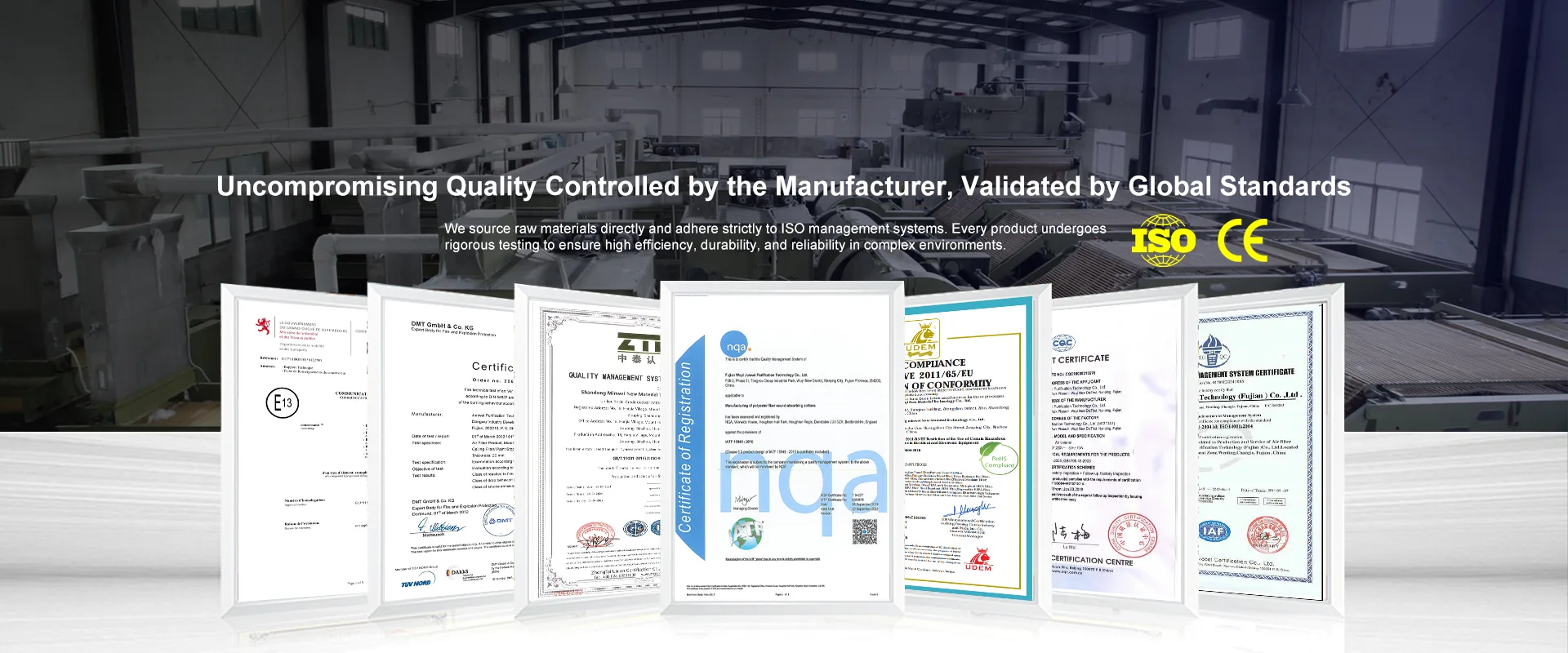 Home Iso Ce Certified Air Filter Factory Quality Control 1