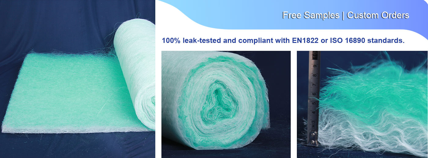iso16890 compliant fiberglass air filter media with free sample