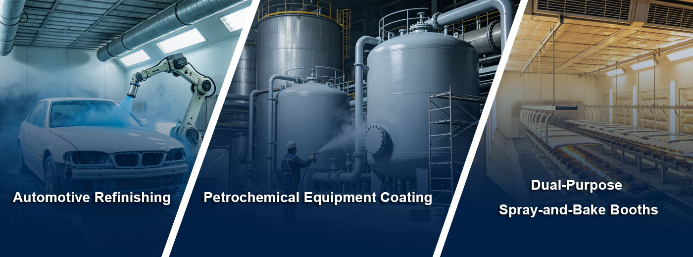 ceiling filter cotton spray booth installation