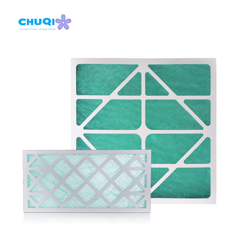 disposable fiberglass panel filter with cardboard frame