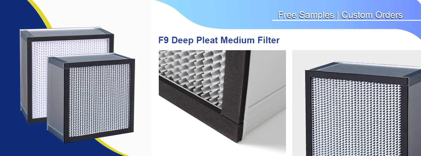 f8 deep pleat medium filter box type