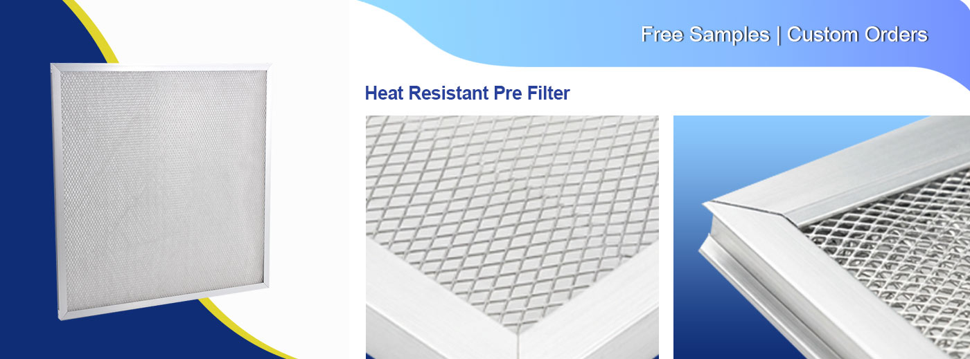 fiberglass pre filter 300c stainless steel frame