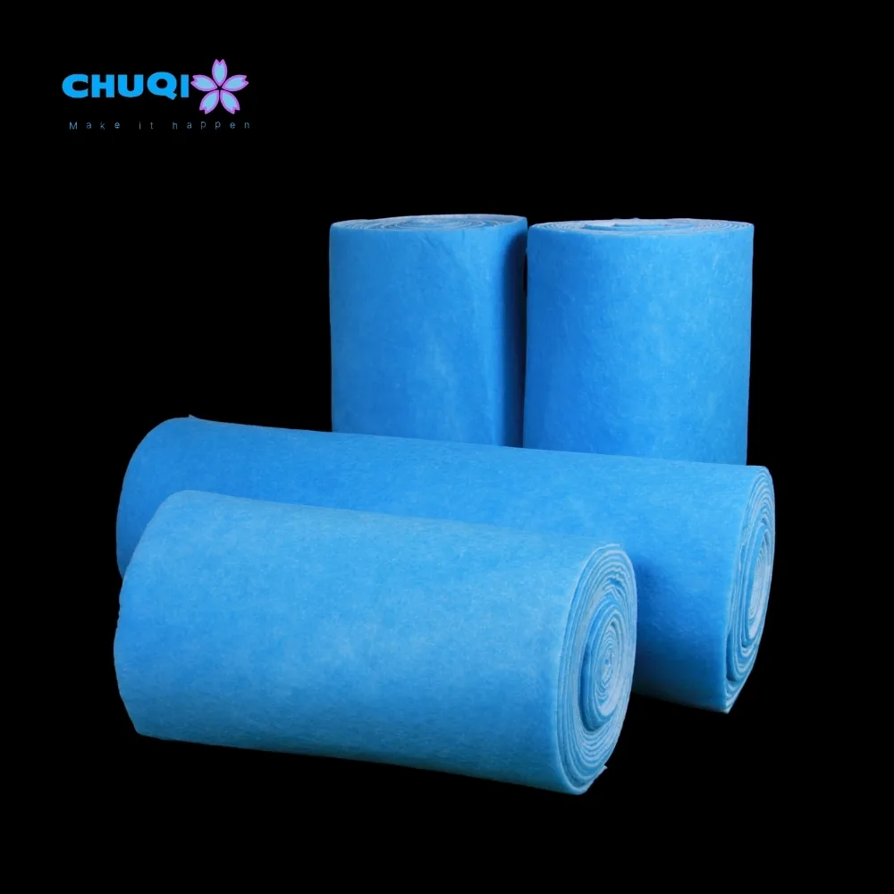 G4 250G Air Intake Filter Media 20mm Thermal-Stable for Industrial Paint Coating Lines g4 blue synthetic pre filter media roll