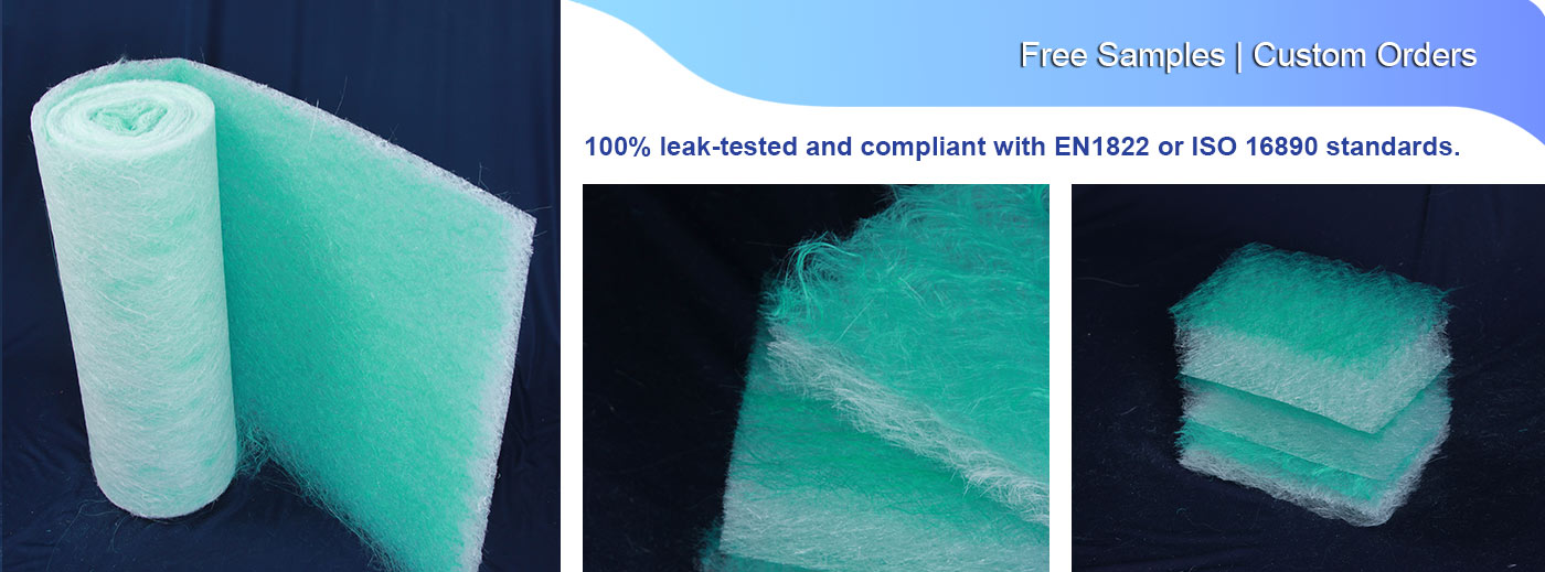 high arrestance floor filter cotton green white