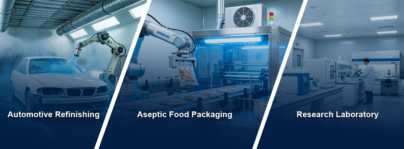 industrial spray booth floor filtration setup