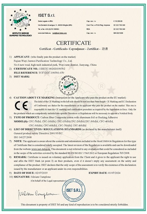 Home iset certified high efficiency filters safety