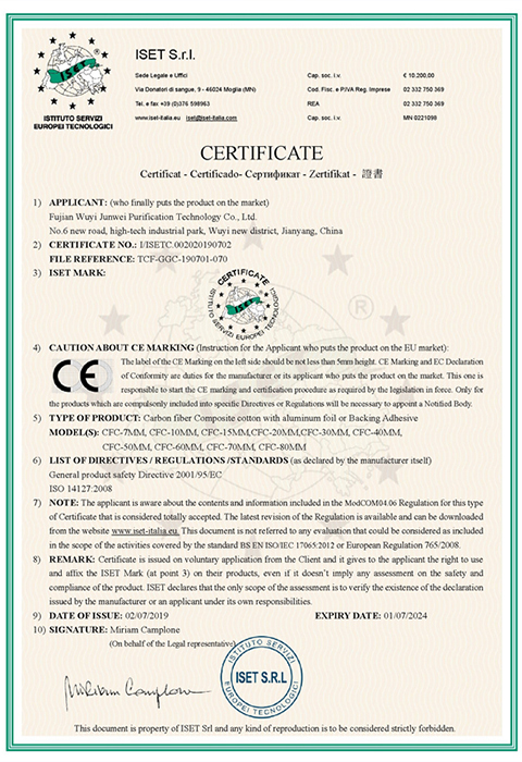 iset certified high efficiency filters safety