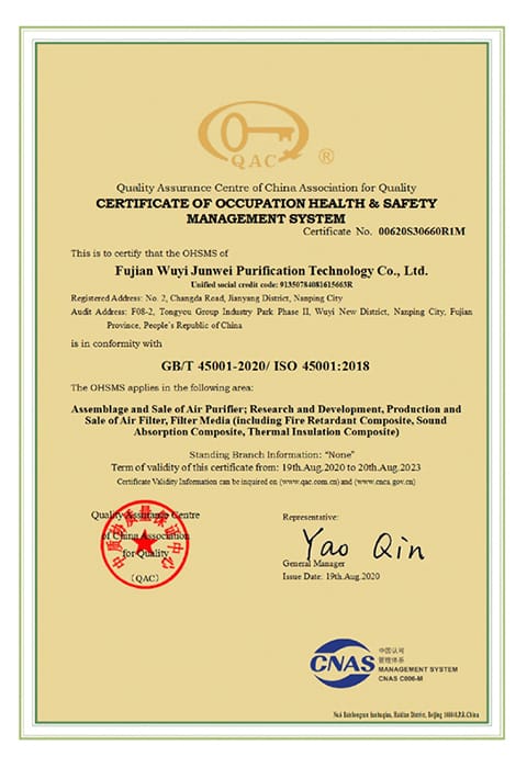 Home iso 45001 occupational health and safety certified