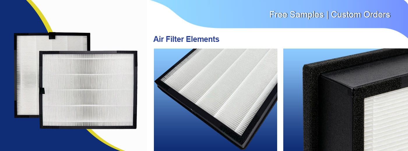 synthetic fiber pleated air filter panel