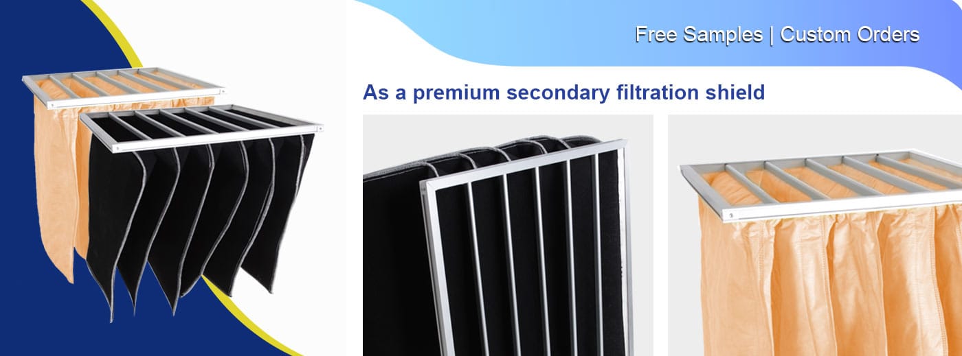 synthetic fiber pocket filter secondary filtration