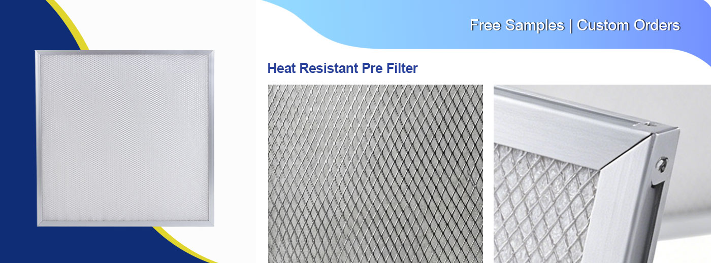 thin thickness aluminum frame hvac pre filter