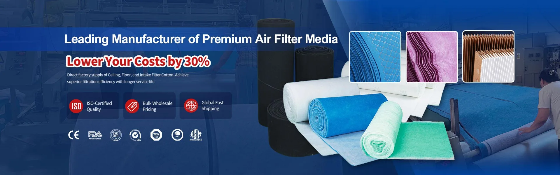 chuqi high performance air filter media factory 4