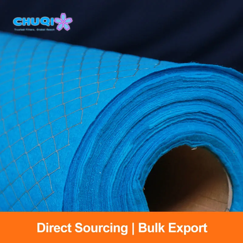 blue wire backed filter media roll chuqi 1