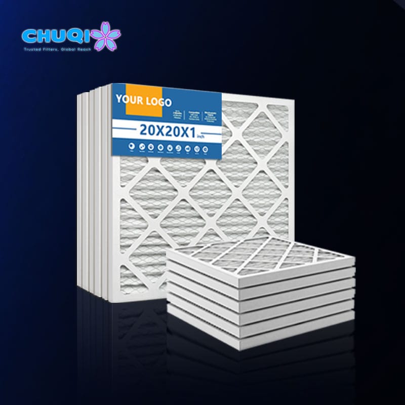 chuqi pleated air filter cardboard frame 20x20x1