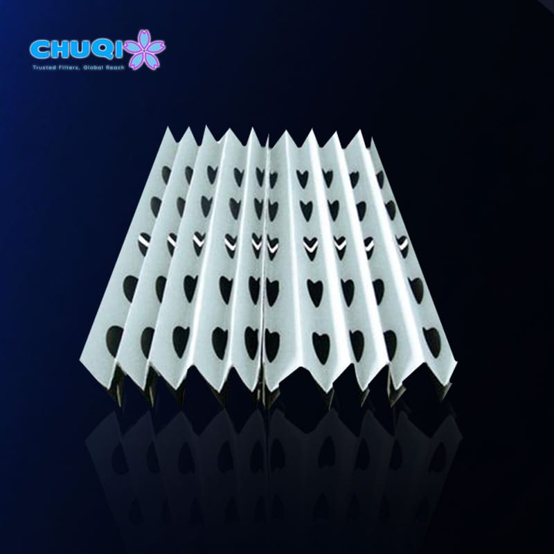 chuqi white accordion painting filter heart holes