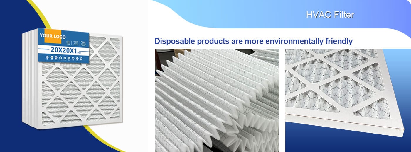 disposable hvac panel filter media pleats structure