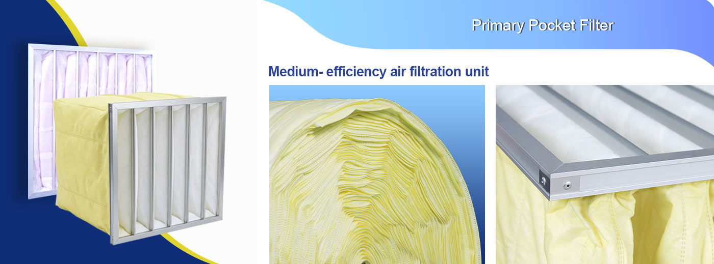high efficiency bag filter yellow media