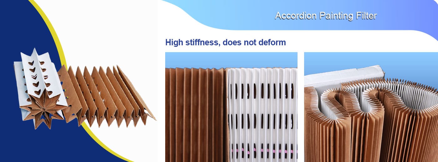 high stiffness accordion filter does not deform