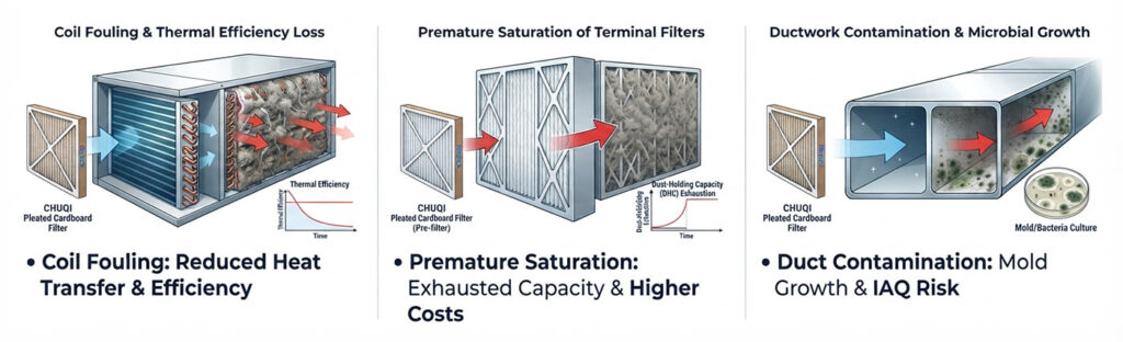 hvac system breakdown heavy dust damage