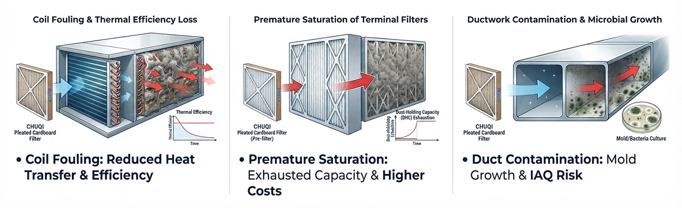 hvac system breakdown heavy dust damage