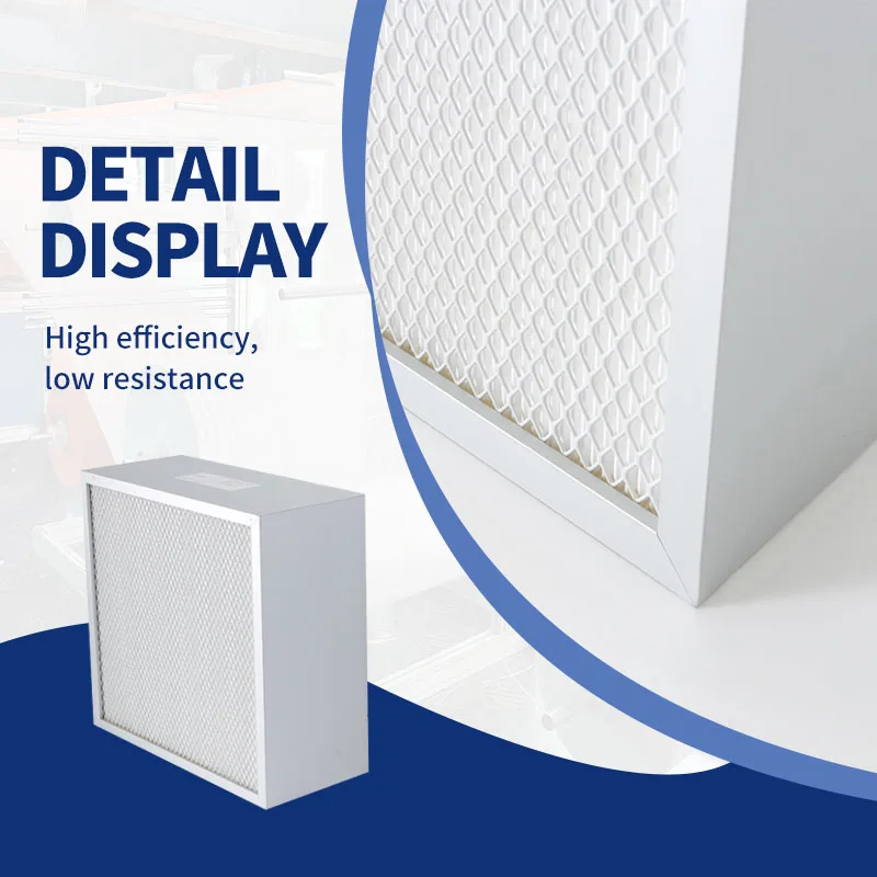 mini pleated medium filter mesh detail display