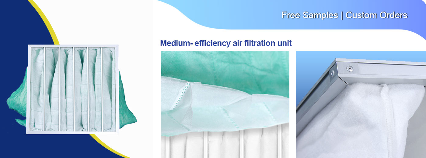 multi pocket air filter front view