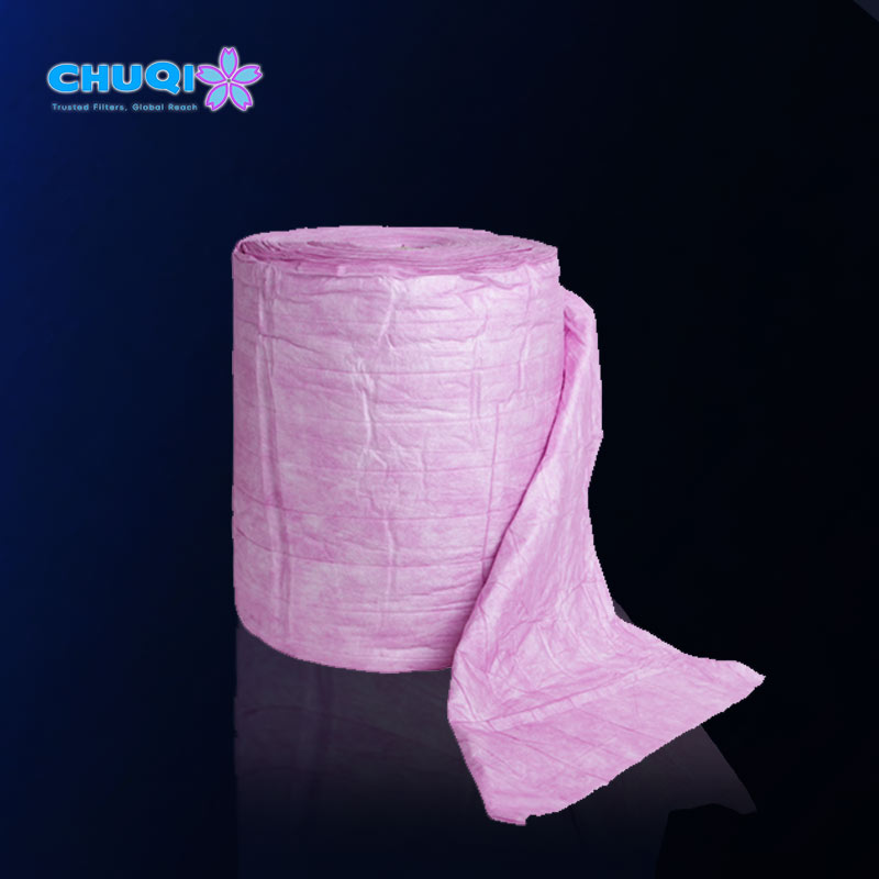 pink double layer non woven air filter material