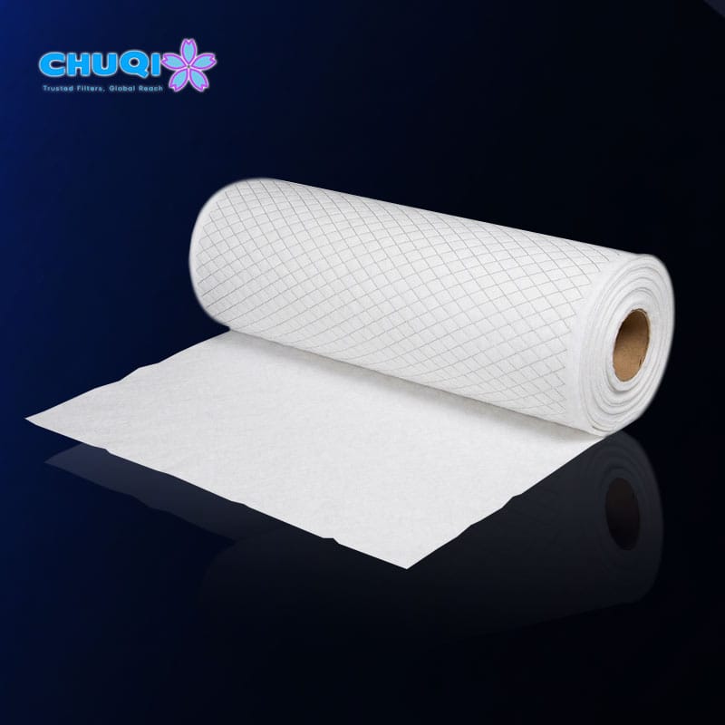 white 3mm pleated filter media roll
