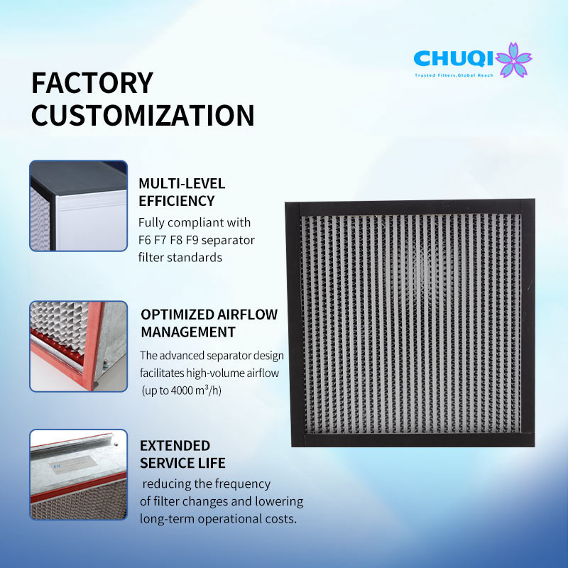 Medium Separator Filter F6~F9 | High-Capacity Pleated Air Filter custom medium air filter factory solution