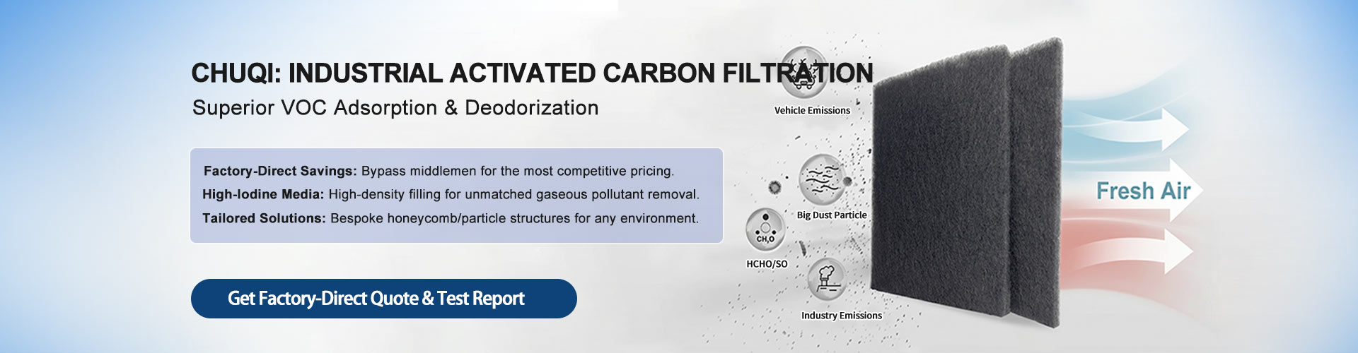industrial activated carbon filter media