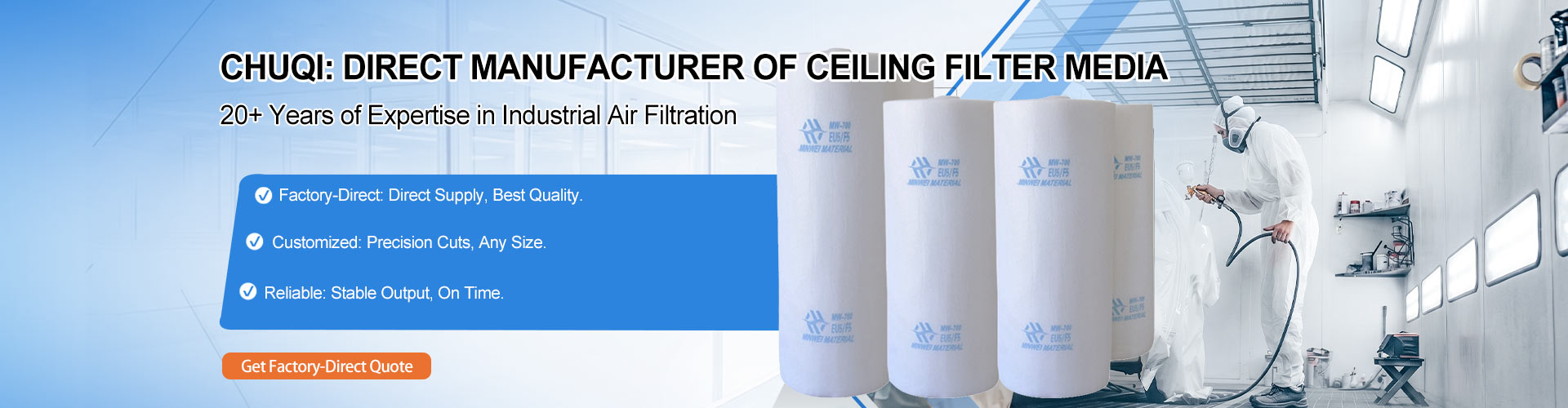 industrial ceiling filter media manufacturer