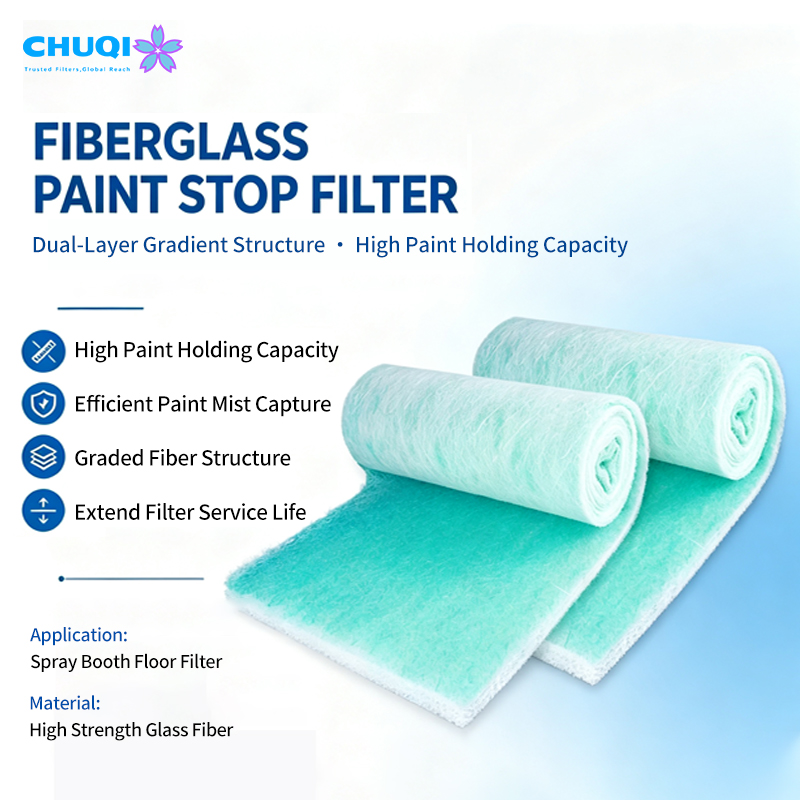 G4 Fiberglass Paint Arrestor 320G 100mm for Automotive Spray Booths 3