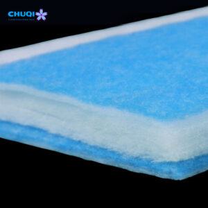 blue white pre filter media layered structure
