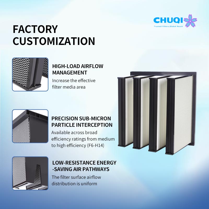 custom v bank air filter manufacturing solution
