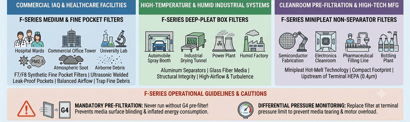 f series fine air filters application guide