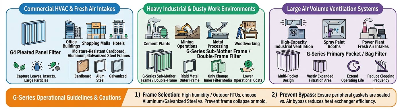 g series primary air filters application guide