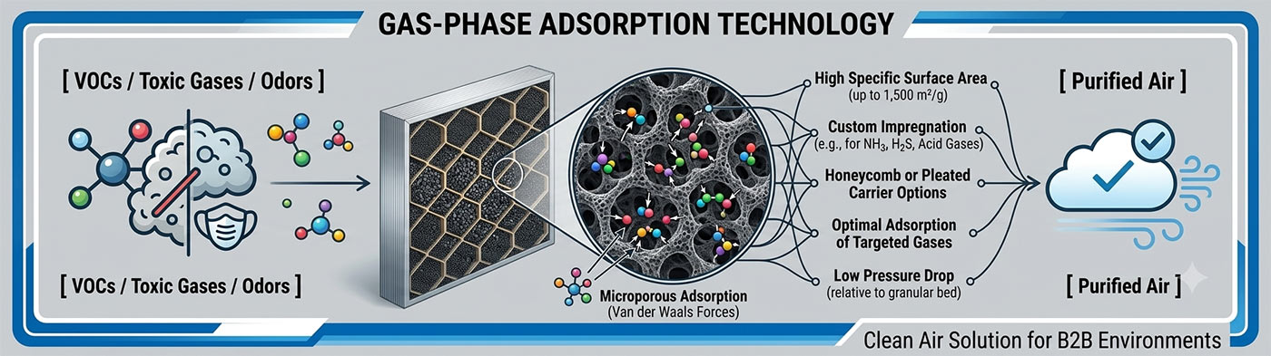 gas phase adsorption technology activated carbon microporous adsorption