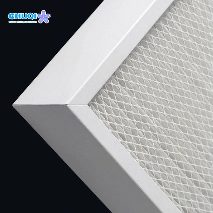 50mm Mini Pleat HEPA Filter H13 for FFU Cleanroom Ceiling Supply | Factory Supplier mini pleat hepa filter frame corner seal