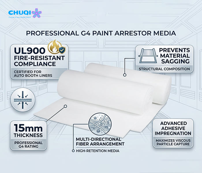 ul900 certified paint arrestor media specs