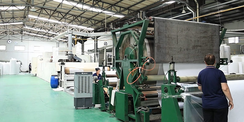 Industrial air filter production line and manufacturing workshop at Chuqi New Materials