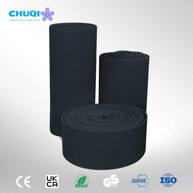 activated carbon air filter media roll