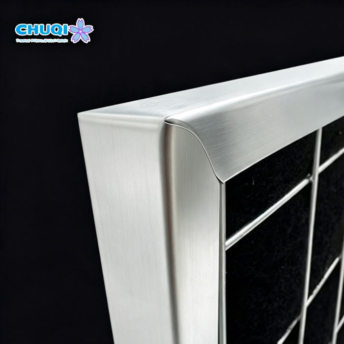 anodized aluminum frame flat carbon filter corner