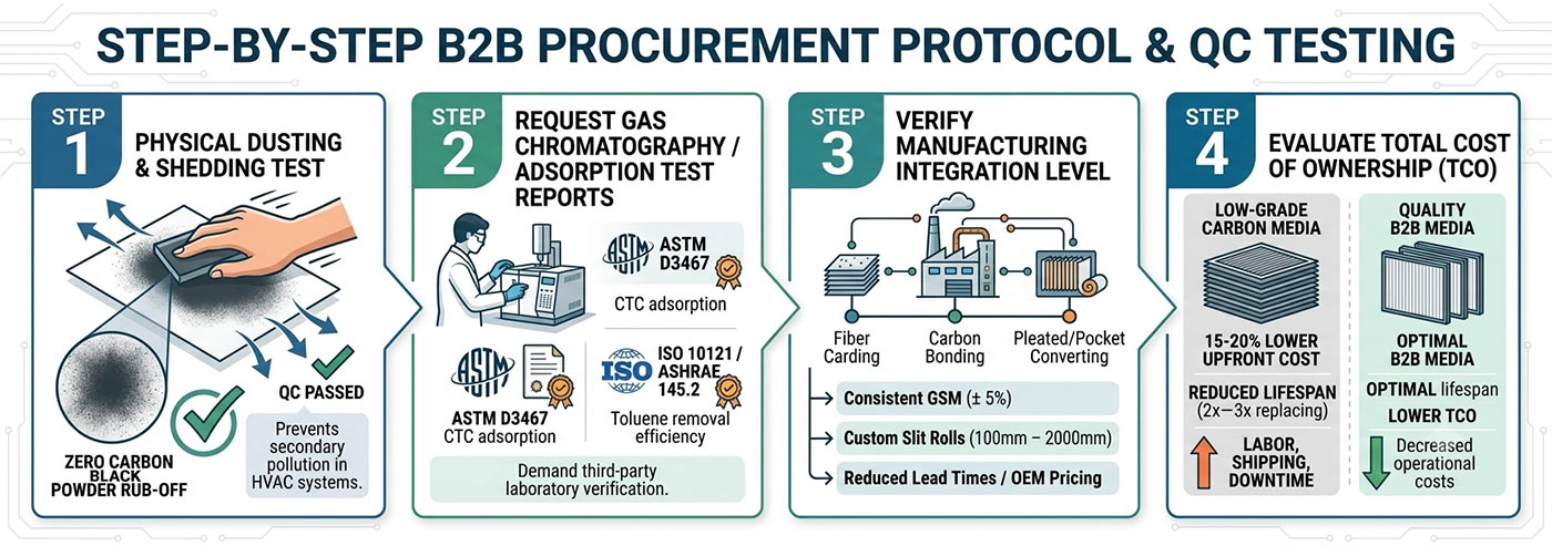 b2b air filter media procurement protocol qc testing