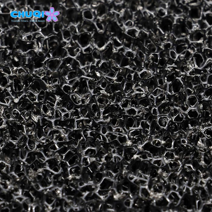 chuqi reticulated open cell filter foam structure