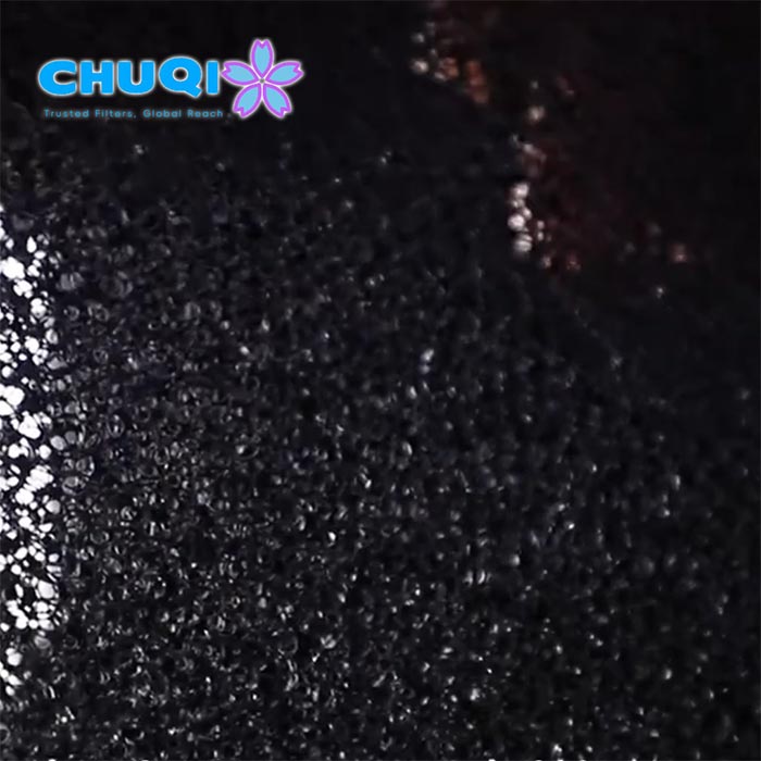 chuqi reticulated open cell filter foam structure