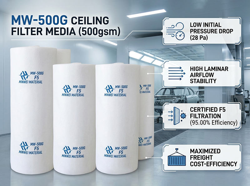 500g f5 ceiling filter media