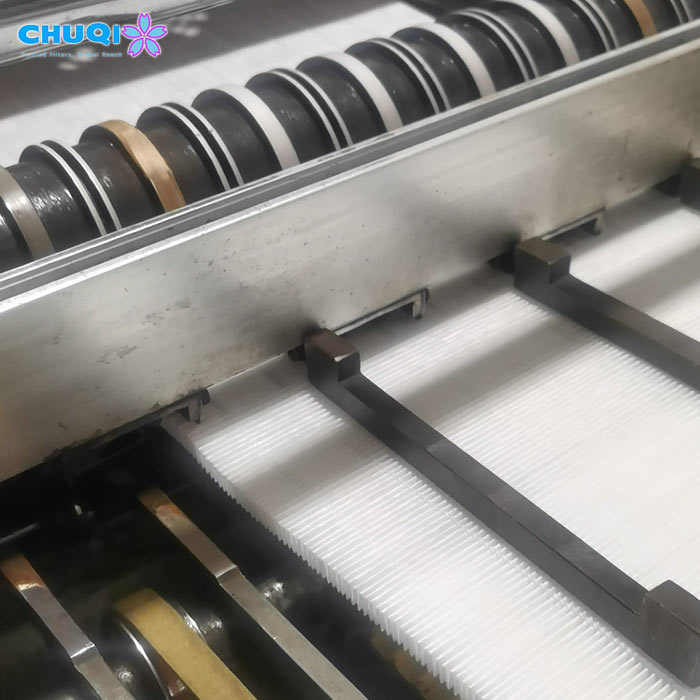 fiberglass mini pleat filter production line
