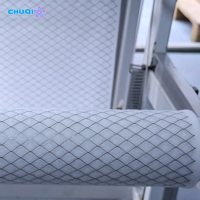 pleated air filter media with mesh backing