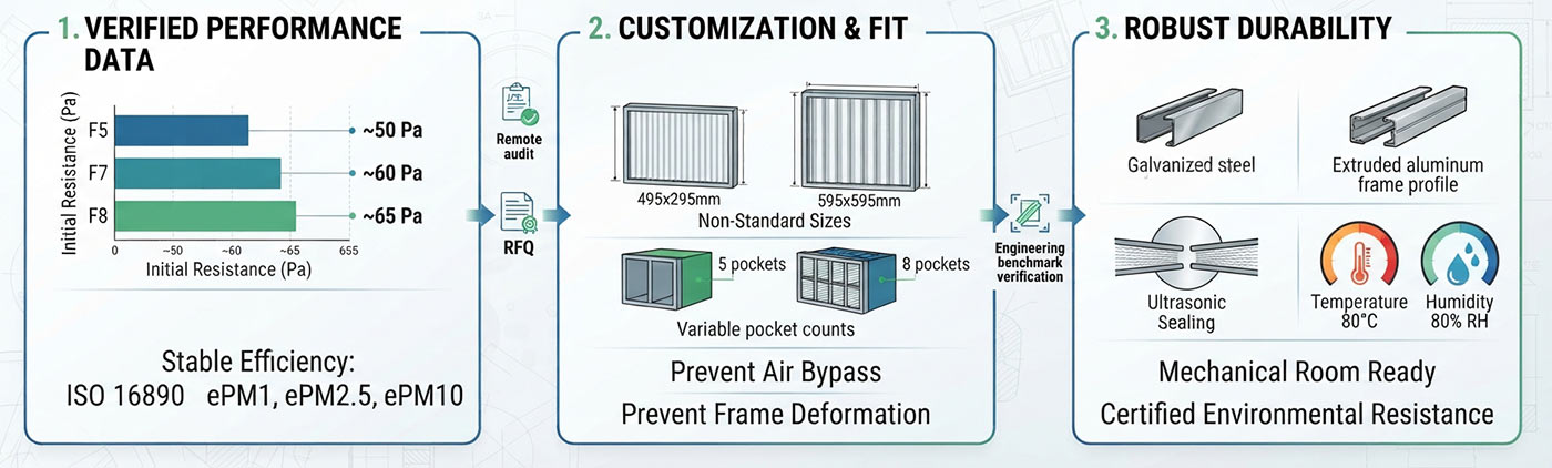 pocket filter manufacturer evaluation criteria