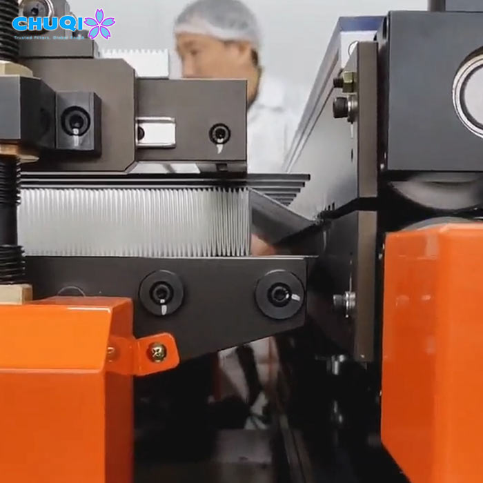 precision mini pleat fiberglass filter manufacturing